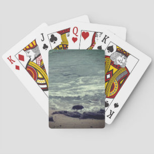 beach waves playing cards