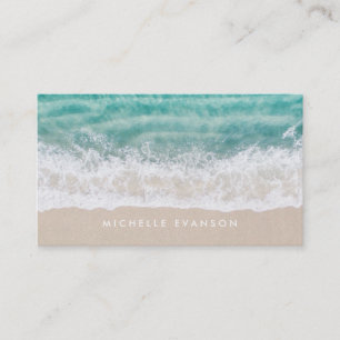 Beach Waves Professional Surf Swim Instructor Business Card