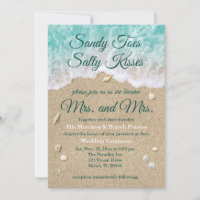 Beach Waves Sandy Toes Salty Kisses Mrs & Mrs