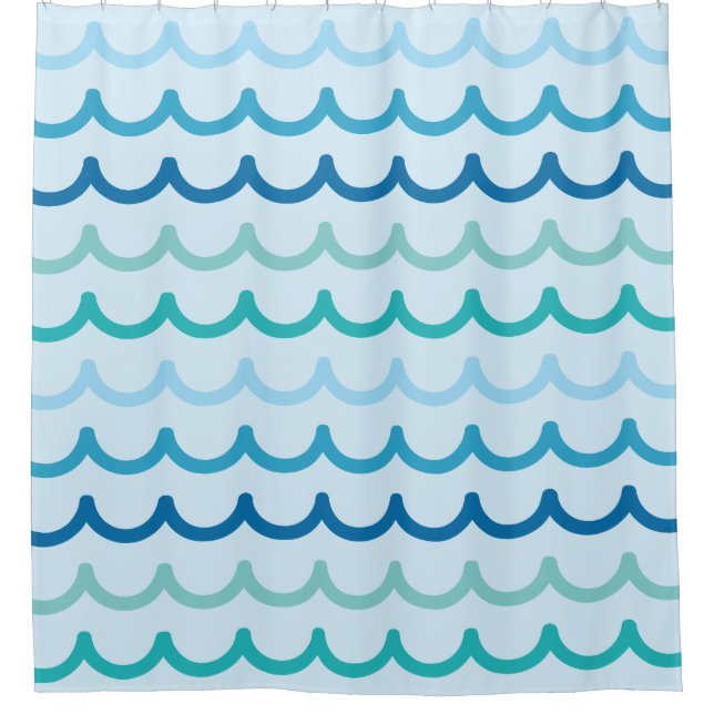 Beach Waves Shower Curtain (Front)