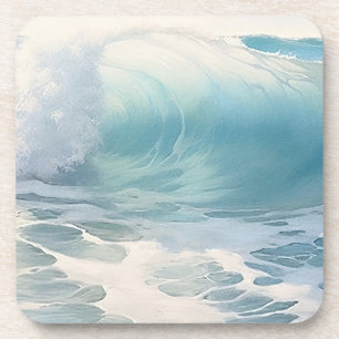 Beach Waves theme Painting Coaster