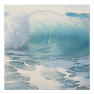 Beach  Waves theme Painting  Poster