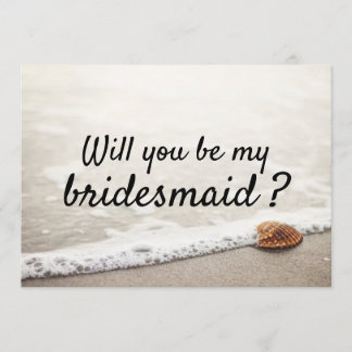 Beach Waves Wedding Bridesmaid Invitation