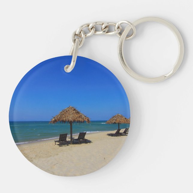 Beach Waves Wedding Destiny's Destiny Key Ring (Back)