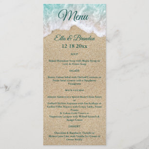 Beach Waves Wedding Menu
