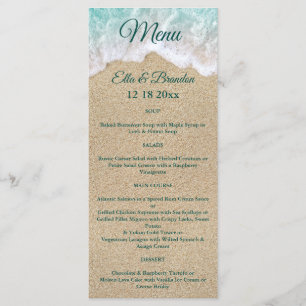 Beach Waves Wedding Menu