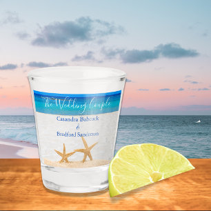 Beach Wedding 2 Starfish in Sand Wedding Shot Glass