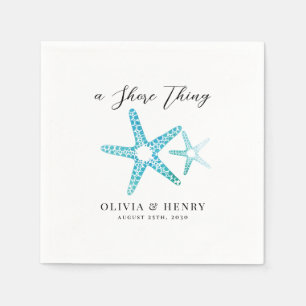 Beach Wedding "A Shore Thing" Starfish Napkin