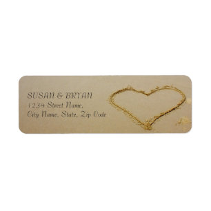 Beach Wedding Address Label Return Address Label