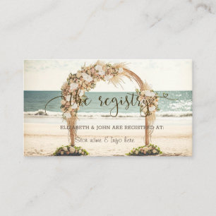 Beach Wedding Arbor Roses Wedding Registry Enclosure Card
