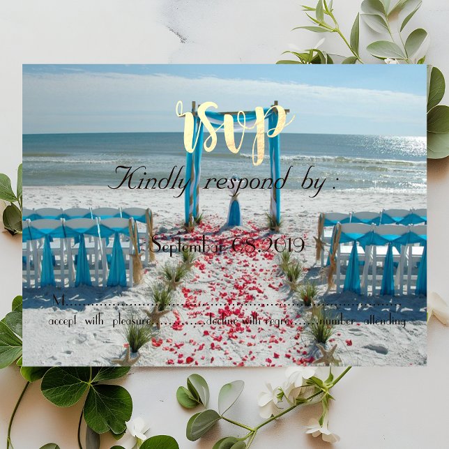 Beach Wedding Arbor  RSVP Invitation (Creator Uploaded)