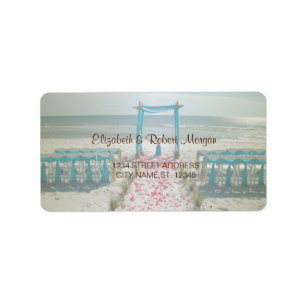 Beach Wedding Arbor Wedding Label
