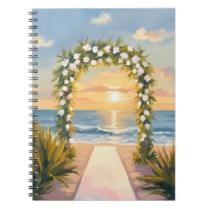 Beach Wedding Arch Floral Watercolor Notebook