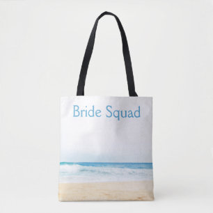 Beach Wedding Bridesmaid Bride Squad  Tote Bag