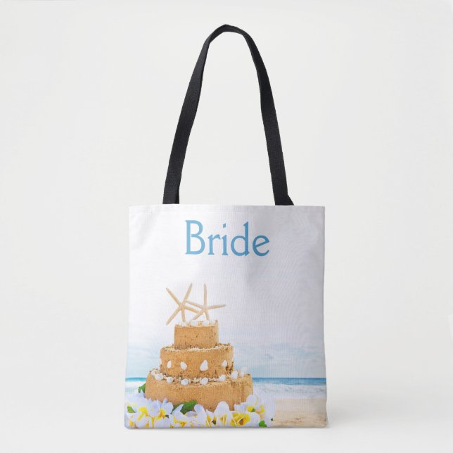 Beach Wedding Collection Personalised Bride Bag (Front)