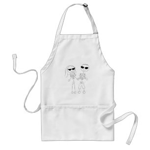 Beach Wedding Couple Standard Apron