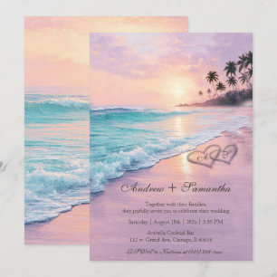 Beach Wedding Editable Template