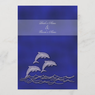 Beach wedding elegant party theme invitation
