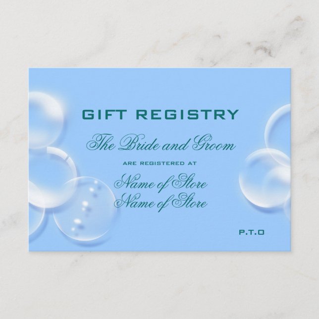 beach wedding enclosure card (Front)