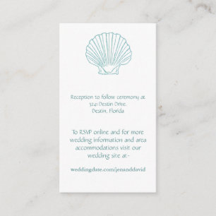 Beach Wedding enclosure cards