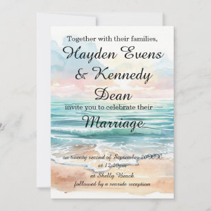 Beach Wedding/Engagment Invitation Coastal
