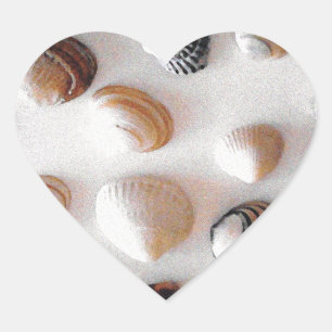 Beach wedding envelope sealers   Heart stickers