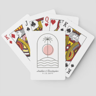 Beach Wedding Favour Classic Playing Cards