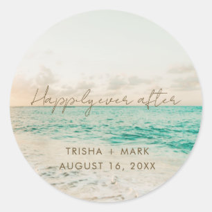 Beach Wedding Favour Stickers
