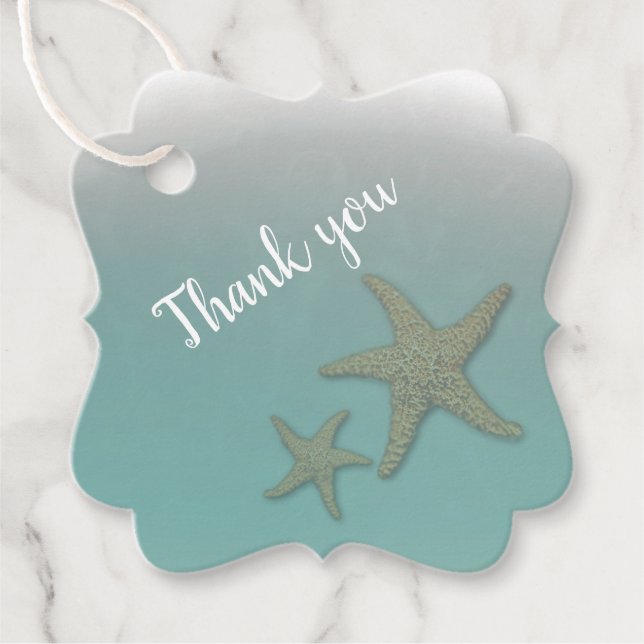 Beach Wedding Favour Tags (Front)