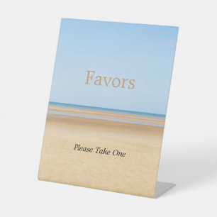 Beach Wedding Favours Pedestal Sign