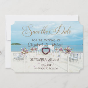 Beach Wedding,Floral Arbor   Save The Date