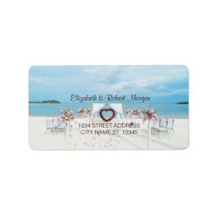Beach Wedding Floral Arbor  Wedding Label