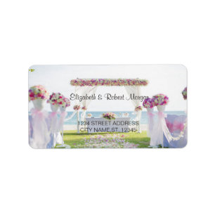Beach Wedding Floral Wedding Label