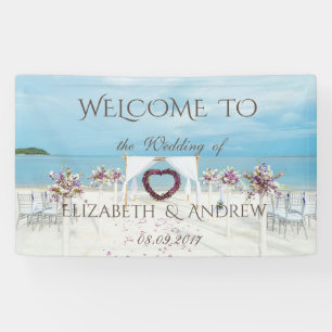 Beach Wedding , Flowers ,Ocean Wedding Banner