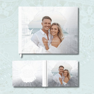 Beach Wedding Foil Guestbook Elegant Guest Books