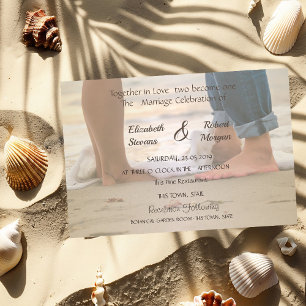 Beach  Wedding,Foots Invitation