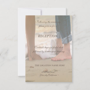 Beach  Wedding,Foots  Reception Invitation