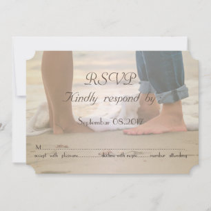 Beach Wedding,Foots RSVP Invitation