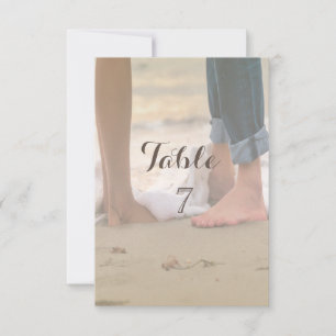 Beach Wedding ,Foots  Table Card