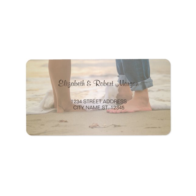 Beach Wedding,Foots  Wedding Label (Front)