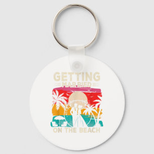 Beach Wedding Getting Marry On The Beach Bride &am Key Ring