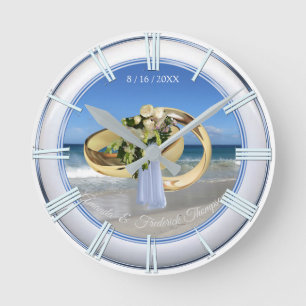 Beach Wedding Gift Clock