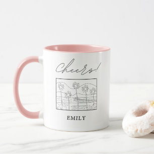 Beach Wedding Gift Personalised Coffee Mug