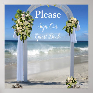 Beach Wedding Guest Book Sign