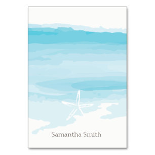 Beach Wedding ı Names Table Card