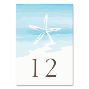 Beach Wedding ı Table Card
