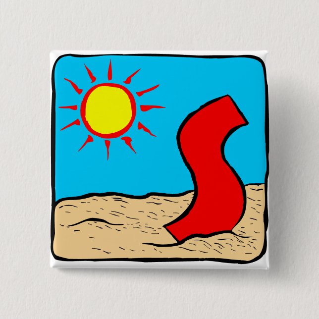 Beach Wedding Ideas Letter S 15 Cm Square Badge (Front)