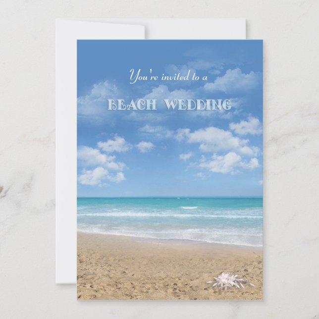 Beach Wedding Invitation (Front)