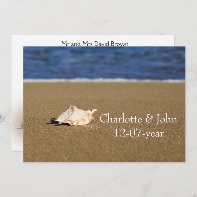 Beach wedding invitation (Front/Back)