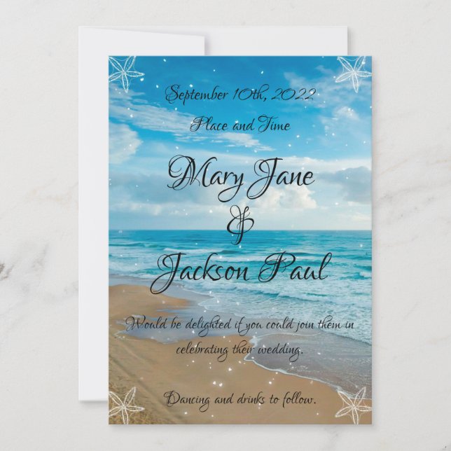 Beach Wedding Invitation (Front)